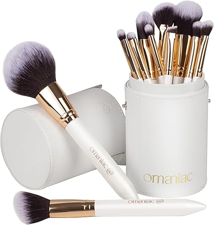 Madam Wellness OMANIAC Professional Makeup Brushes Set, 12Pcs | Pearl Flash Handles for Comfortable Grip | Black Travel-Friendly Case Included | Perfect for All Makeup Enthusiasts | Easy to Use & Durable Design Secondary image