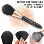 Madam Wellness OMANIAC Professional Makeup Brushes Set, 12Pcs | Pearl Flash Handles for Comfortable Grip | Black Travel - Friendly Case Included | Perfect for All Makeup Enthusiasts | Easy to Use & Durable Design - Makeup Brushes - British D'sire