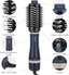 Madam Wellness PARWIN PRO BEAUTY 4 - in - 1 Hairdryer Hot Air Brush Styler Set, Blue | 1000 - Watt Hairdryer Brush with 4 Attachments for Drying, Smoothing, Volume & Styling | Ion Care for Healthy, Shiny Hair - Hair Dryers - British D'sire