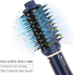 Madam Wellness PARWIN PRO BEAUTY 4 - in - 1 Hairdryer Hot Air Brush Styler Set, Blue | 1000 - Watt Hairdryer Brush with 4 Attachments for Drying, Smoothing, Volume & Styling | Ion Care for Healthy, Shiny Hair - Hair Dryers - British D'sire