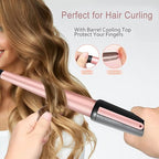 Madam Wellness StyleEase 13 - 25MM Professional Hair Curling Wand – Tapered Ceramic Curling Iron with Heat - Resistant Glove | Rose Gold, Dual Voltage Curling Tool for Women | Effortless, Frizz - Free Curls & Healthy Shine - Hair Curling Wand - British D'sire