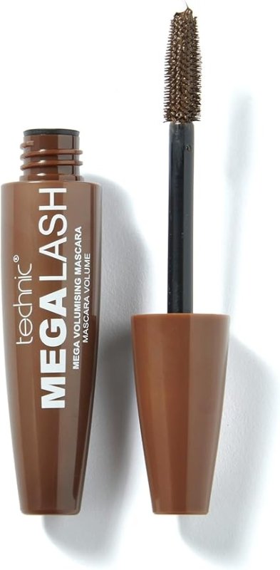 Madam Wellness Technic Mega Lash Brown Mascara, 12ml | Vegan, Hard - Wearing & Smudge - Proof Formula | Lash - Building Volume for Glamorous Look | Suitable for All Skin Types, Enriched with Conditioning Ingredients - Mascara - British D'sire Main image
