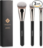 Madam Wellness TEOYALL Flat Angled Makeup Brush Set – Flawless Foundation, Under Eye Concealer, & Bronzer Brushes | Versatile Tools for Liquid, Cream, & Powder Application | Perfect for Seamless Coverage & Precision Blending - Makeup Brush Set - British D'sire