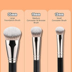 Madam Wellness TEOYALL Flat Angled Makeup Brush Set – Flawless Foundation, Under Eye Concealer, & Bronzer Brushes | Versatile Tools for Liquid, Cream, & Powder Application | Perfect for Seamless Coverage & Precision Blending - Makeup Brush Set - British D'sire