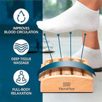 Madam Wellness Theraflow Wooden Foot Massager Roller, Large | Reflexology Tool for Plantar Fasciitis, Heel Pain & Circulation | Pain Relief Massager for Women & Men | Relaxing Gifts Made from Durable Wood - Wooden Foot Massager Roller - British D'sire