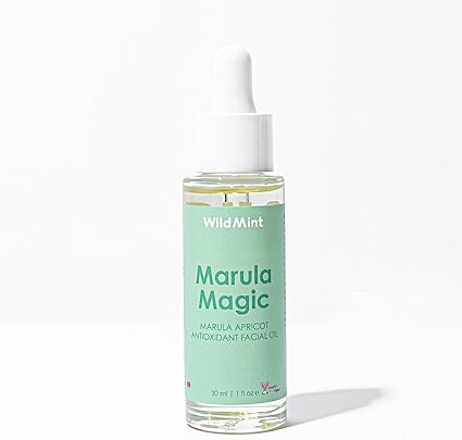 Madam Wellness WildMint Marula Magic Natural Face Oil, 30ml | Softening & Healing Formula for Sensitive, Dry, Mature & Menopause Skin | Infused with Marula Oil to Reduce Redness & Irritation | Vegan & Cruelty - Free UK Skincare - Face Oil - British D'sire