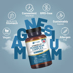 Magnesium Glycinate Complex 4 in 1 - 1866mg per serving | Precise 404mg Elemental Magnesium dose | Added Magnesium Glycinate, Citrate, Malate & Taurate | 90 Vegan Capsules - by Prowise - Capsules - British D'sire