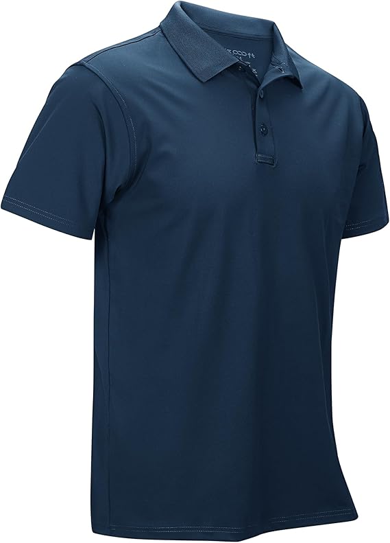 Maia 33,000ft Men’s Moisture - Wicking Golf Polo Shirt – Short Sleeve Quick - Dry Performance T-Shirt for Outdoor Sports, Tennis, and Work | Breathable and Comfortable Athletic Wear for Active Men - Polo Shirt Short Sleeve - British D'sire