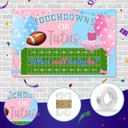 Maicaiffe Touchdowns or Tutus Backdrop Banner Decor - 6x4 ft Gender Reveal Photography Background Poster - Baby Shower Party Photography Prop Booth - Boy or Girl Party Decorations - British D'sire