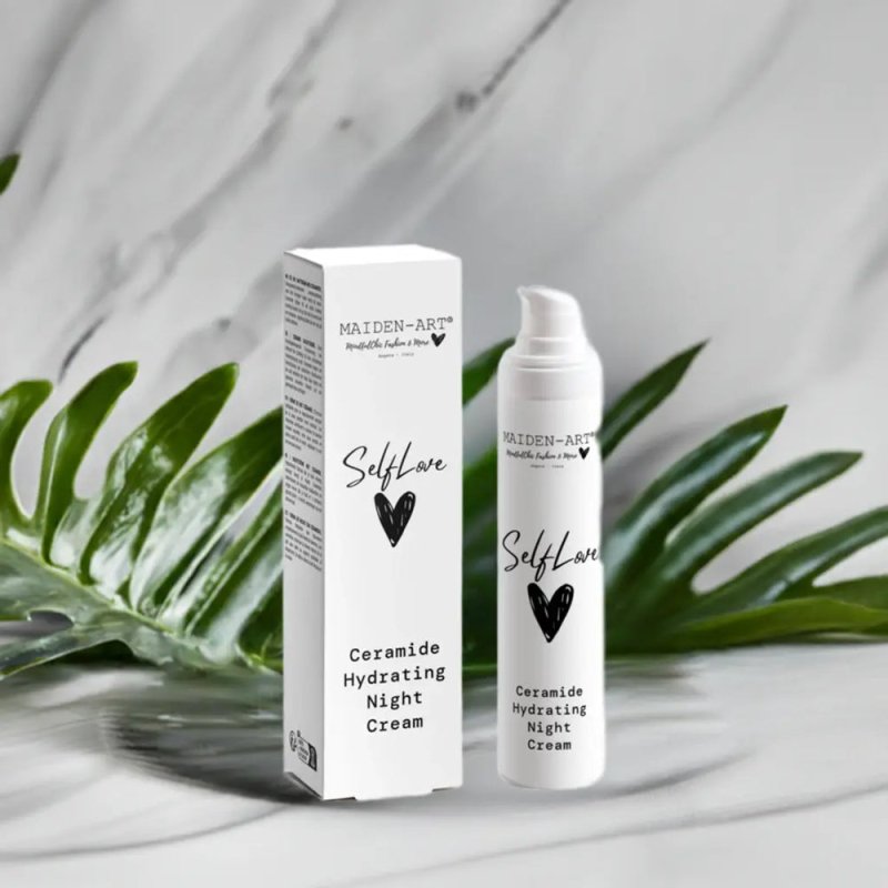 Maiden Art - Ceramide Hydrating Night Cream - Deeply Moisturizing Overnight Skincare | With Aloe Juice, Jojoba Oil, Shea Butter,Hyaluronic Acid - For deep hydration, skin barrier support, Youthful glowing skin - ceramide night cream - British D'sire