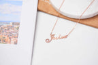 Maiden Art - Custom Diamond Necklace – 18k Gold, Silver, or Rose Gold | 925 Silver Pendant-14-24 Inches– A Timeless, Thoughtful Gift for Loved Ones - necklace - British D'sire