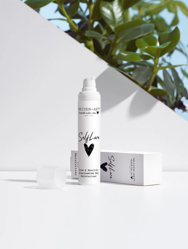 Maiden Art - Glow & Nourish: Niacinamide Gel Moisturiser - 50ml | Vegan -Hydrating Gel with 5% Niacinamide, Vitamin B3 Ginkgo Leaf Extract | Get Youthful, Even-Toned Skin! - Niacinamide Gel Moisturiser - British D'sire