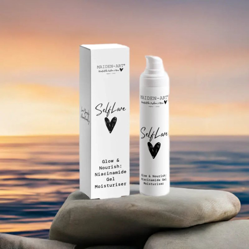 Maiden Art - Glow & Nourish: Niacinamide Gel Moisturiser - 50ml | Vegan -Hydrating Gel with 5% Niacinamide, Vitamin B3 Ginkgo Leaf Extract | Get Youthful, Even-Toned Skin! - Niacinamide Gel Moisturiser - British D'sire