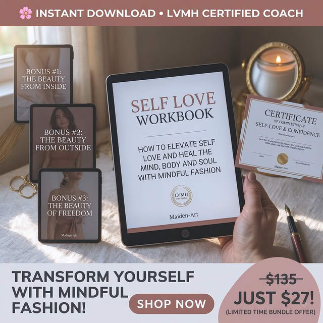Maiden Art - Mindful Fashion Self-Love Workbook –Ebook - 100-Page Digital Guide to Healing, Confidence, and Inner Glow, Self-Love Journal, Mindfulness Activities, Self-Care Planner –Perfect For Self-Discovery & Positive Self-Image Secondary image