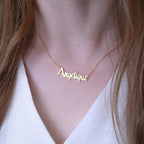 Maiden Art - Personalized Name Necklace | 18k gold, silver, rose gold - customizable lengths (14-24 inches)-Perfect Gift for a timeless memory, and style, for any special occasion - Necklace - British D'sire