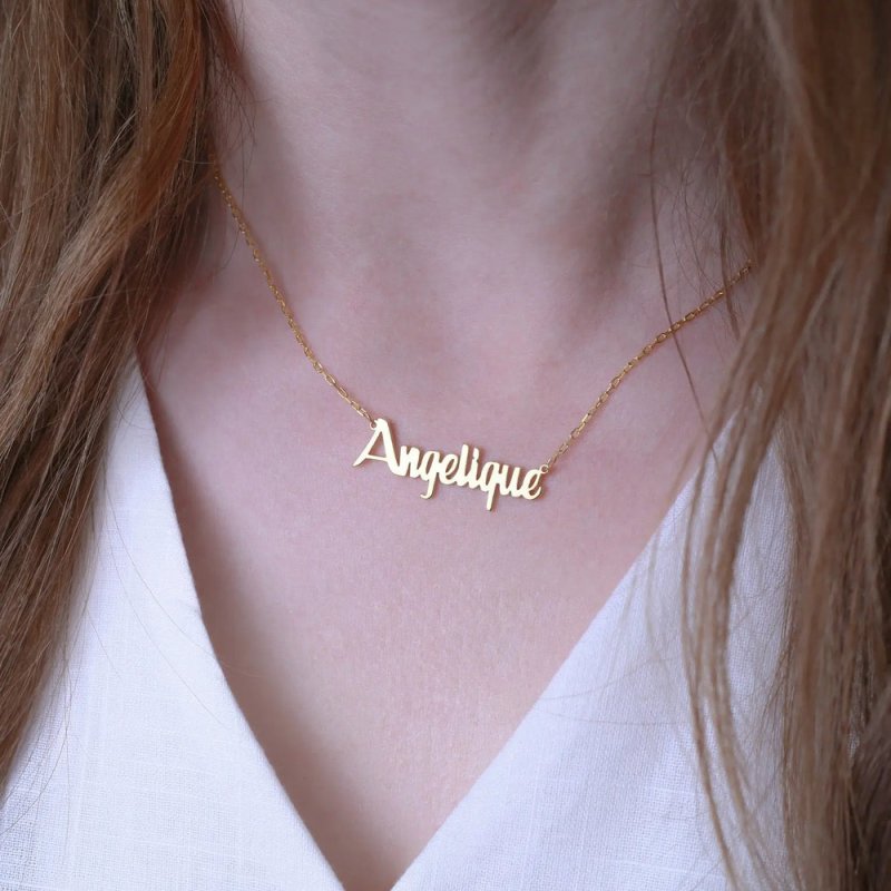 Maiden Art - Personalized Name Necklace | 18k gold, silver, rose gold - customizable lengths (14-24 inches)-Perfect Gift for a timeless memory, and style, for any special occasion - Necklace - British D'sire