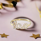 Maiden Art - Personalized Swarovski Stone Ring – Custom Name Ring in S925 Sterling Silver Swarovski Stone - 18k Gold, Silver, Rose Gold – Timeless, Handcrafted - Perfect Gift for Loved Ones - ring - British D'sire