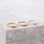 Maiden Art - Personalized Tiny Name Ring: Elegant Customizable Jewelry - 18k Gold, Silver, Rose Gold | Handcrafted made from high-quality metals - lightweight, comfortable-Size (3-10)-Perfect for Loved Ones & Yourself - ring - British D'sire