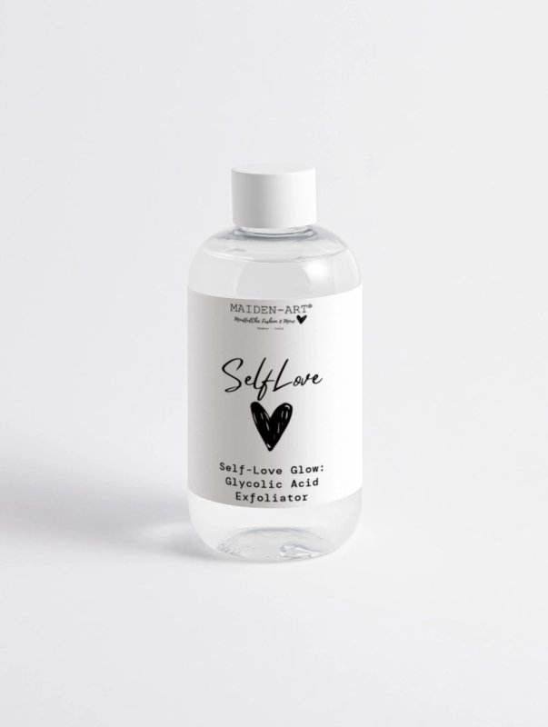 Maiden Art - Self Love Glow - Glycolic Acid Liquid Exfoliator - 3.5% Glycolic Acid, Cranberry & Lingonberry - Cleans, Evens Skin Tone & Reduces Fine Lines for Smooth, radiant skin - For All Skin Types - Glycolic Acid Liquid Exfoliator - British D'sire