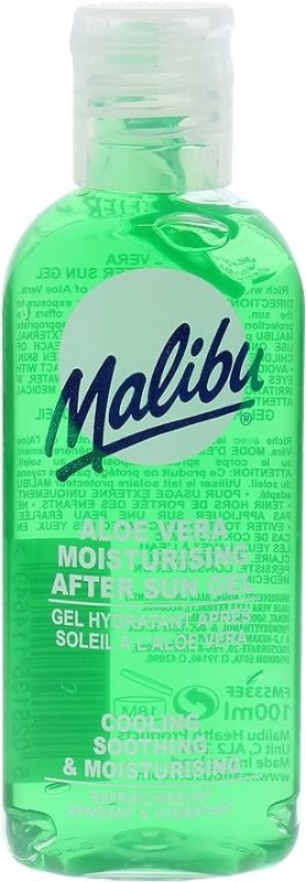 Malibu Sun After Sun Care, Cooling and Soothing Moisturising Gel, Aloe Vera, 100ml - British D'sire Main image