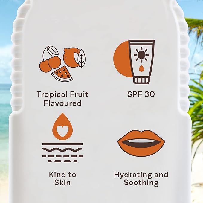 Malibu Sun SPF 30 Lip Balm Sunscreen, Watermelon, Mint and Vanilla, 3 x 5g (Pack of 3) Secondary image