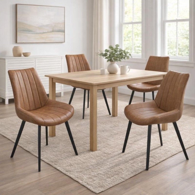 Malmo Tan Dining Chair - Chairs - British D'sire