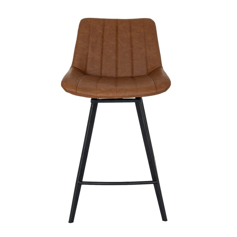 Malmo Tan Swivel Bar Stool for Home Interiors - Seating - British D'sire
