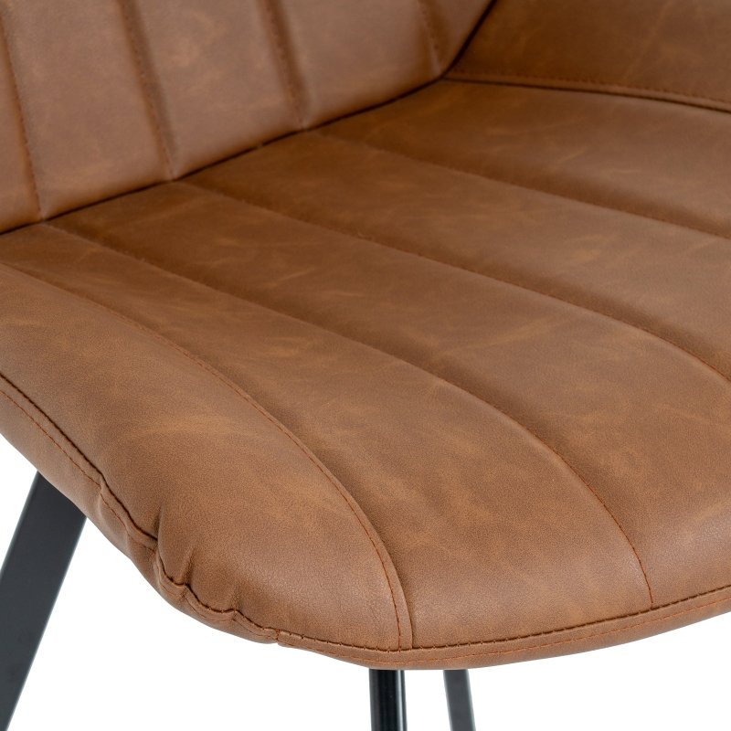 Malmo Tan Swivel Dining Chair - Chairs - British D'sire