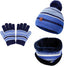 MaoXinTek Kids Winter Beanie Hat Warm Knitted Cap Scarf Gloves Set with Double Layer Fleece Lining for Boys Girls Aged 3 - 6 - British D'sire
