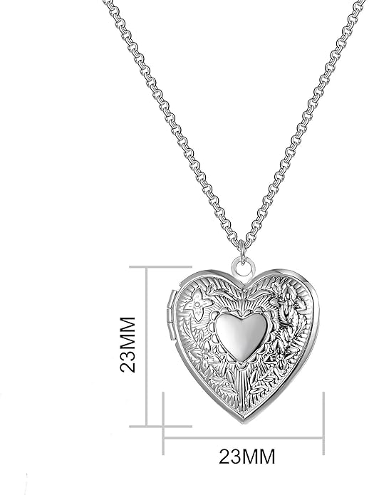 Mara Philip Jones Silver Plated Heart Locket - Necklaces & Pendants - British D'sire