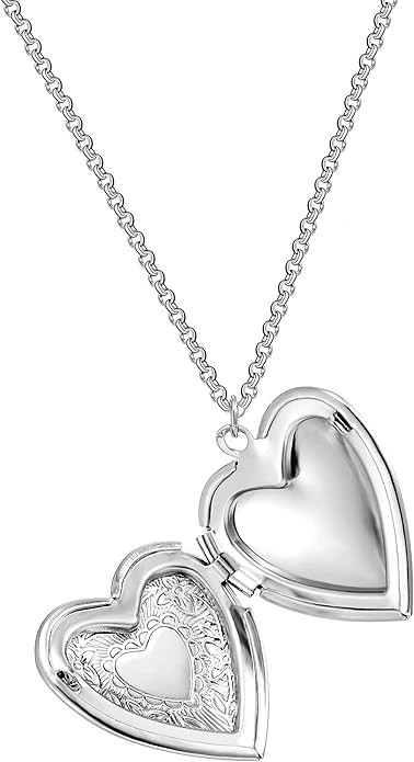 Mara Philip Jones Silver Plated Heart Locket - Necklaces & Pendants - British D'sire
