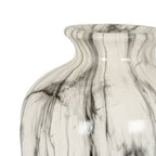 Marble Effect Chours Vase - White Ceramic Decorative Vase - Vases - British D'sire