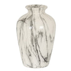 Marble Effect Chours Vase - White Ceramic Decorative Vase - Vases - British D'sire