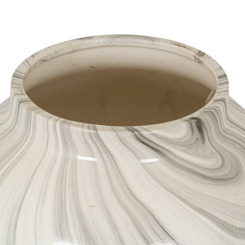 Marble Effect Planter Decorative Home Accessory - Plant Pot - British D'sire