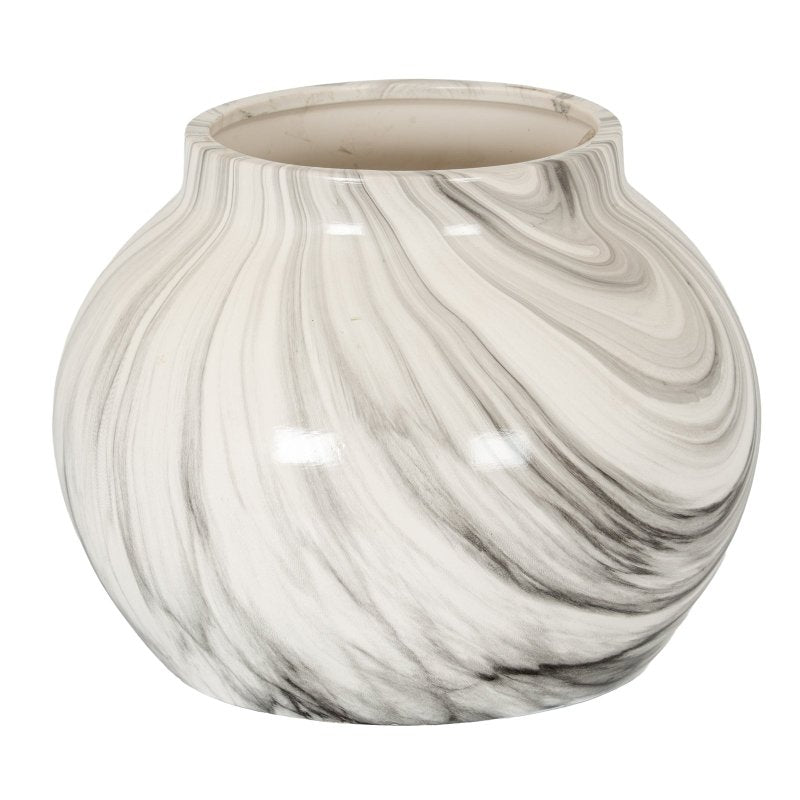 Marble Effect Planter Decorative Home Accessory - Plant Pot - British D'sire