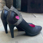 Maritus - black leather high heel - Heel Shoe - British D'sire