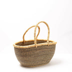 Market Black/Natural Stripe Basket - basket - British D'sire