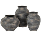 Marra Medium Olpe Vase - Grey Ceramic Decorative Vase - Vases - British D'sire