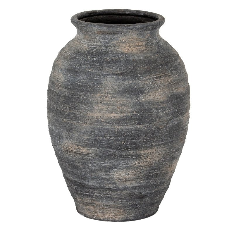Marra Medium Olpe Vase - Grey Ceramic Decorative Vase - Vases - British D'sire Main image