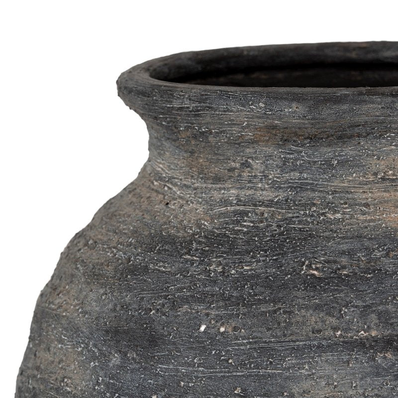 Marra Medium Olpe Vase - Grey Ceramic Decorative Vase - Vases - British D'sire