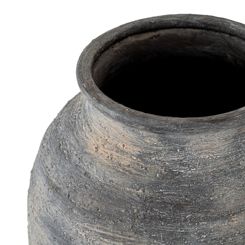 Marra Medium Olpe Vase - Grey Ceramic Decorative Vase - Vases - British D'sire