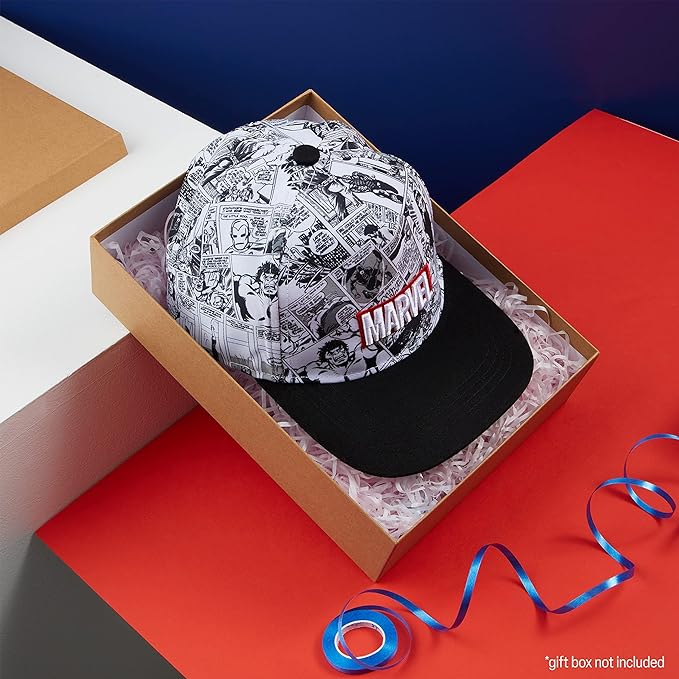 Marvel Black & White Baseball Cap – Adjustable, One Size Secondary image