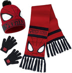 Marvel Beanie Hat Scarf and Gloves Set Kids - Avengers 2 or 3 Piece Winter Set - Spiderman Gifts for Boys - Kids Beanie & Hat - British D'sire