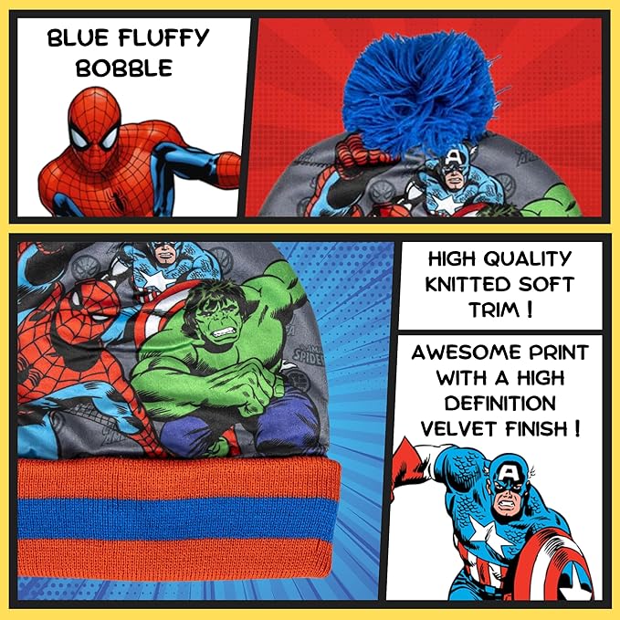 Marvel Avengers Hat, Snood & Gloves – Kids Winter Set Secondary image