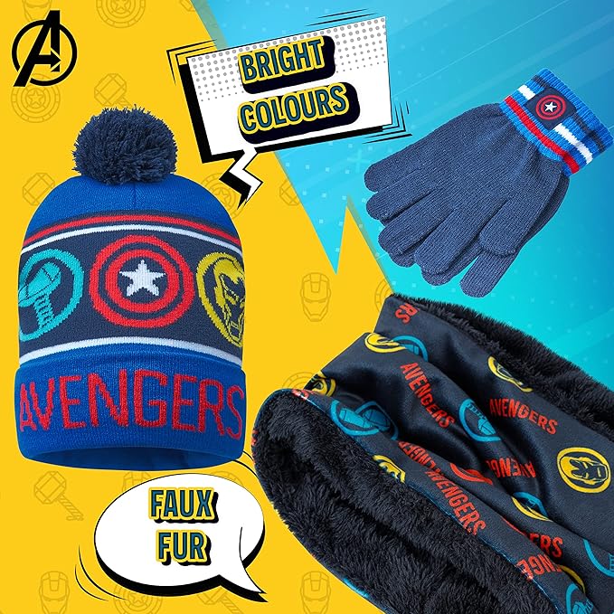 Marvel Boys Winter Accessories Set, Cosy for School Travel - Gifts for Boys Secondary image