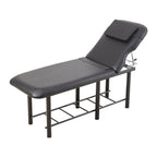 Massage Bed for Physical Therapy Spa Facial with Adjustable Backrest, Black - Massage Bed - British D'sire