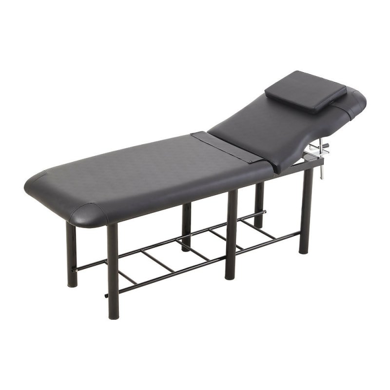 Massage Bed for Physical Therapy Spa Facial with Adjustable Backrest, Black Secondary image