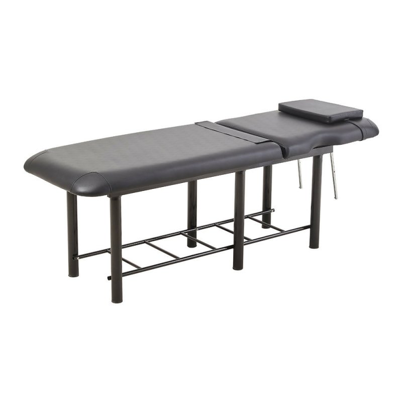 Massage Bed for Physical Therapy Spa Facial with Adjustable Backrest, Black - Massage Bed - British D'sire