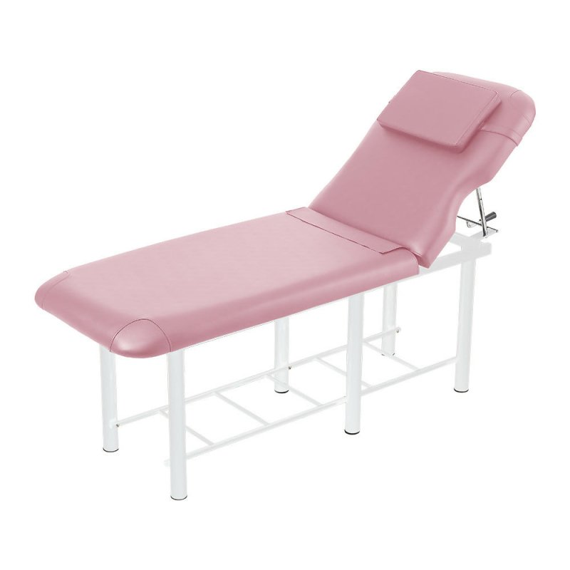 Massage Bed for Physical Therapy Spa Facial with Adjustable Backrest, Pink - Massage Bed - British D'sire Main image