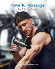 Massage Gun Deep Tissue, RENPHO Massage Gun Powerful Message Gun Percussion Muscle Massage Gun Massager Type - C Charging for Muscle Massage Relax, Black - Massage & Relaxation tools - British D'sire